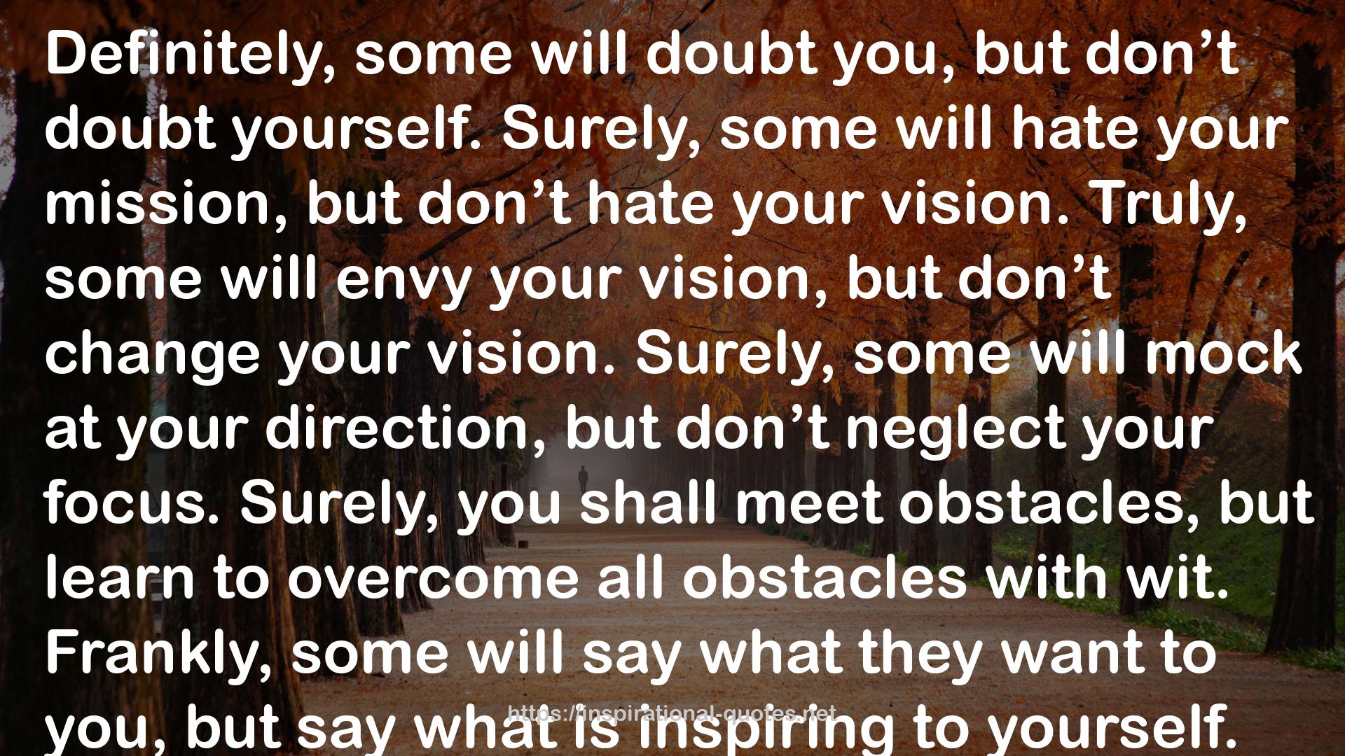 all obstacles  QUOTES