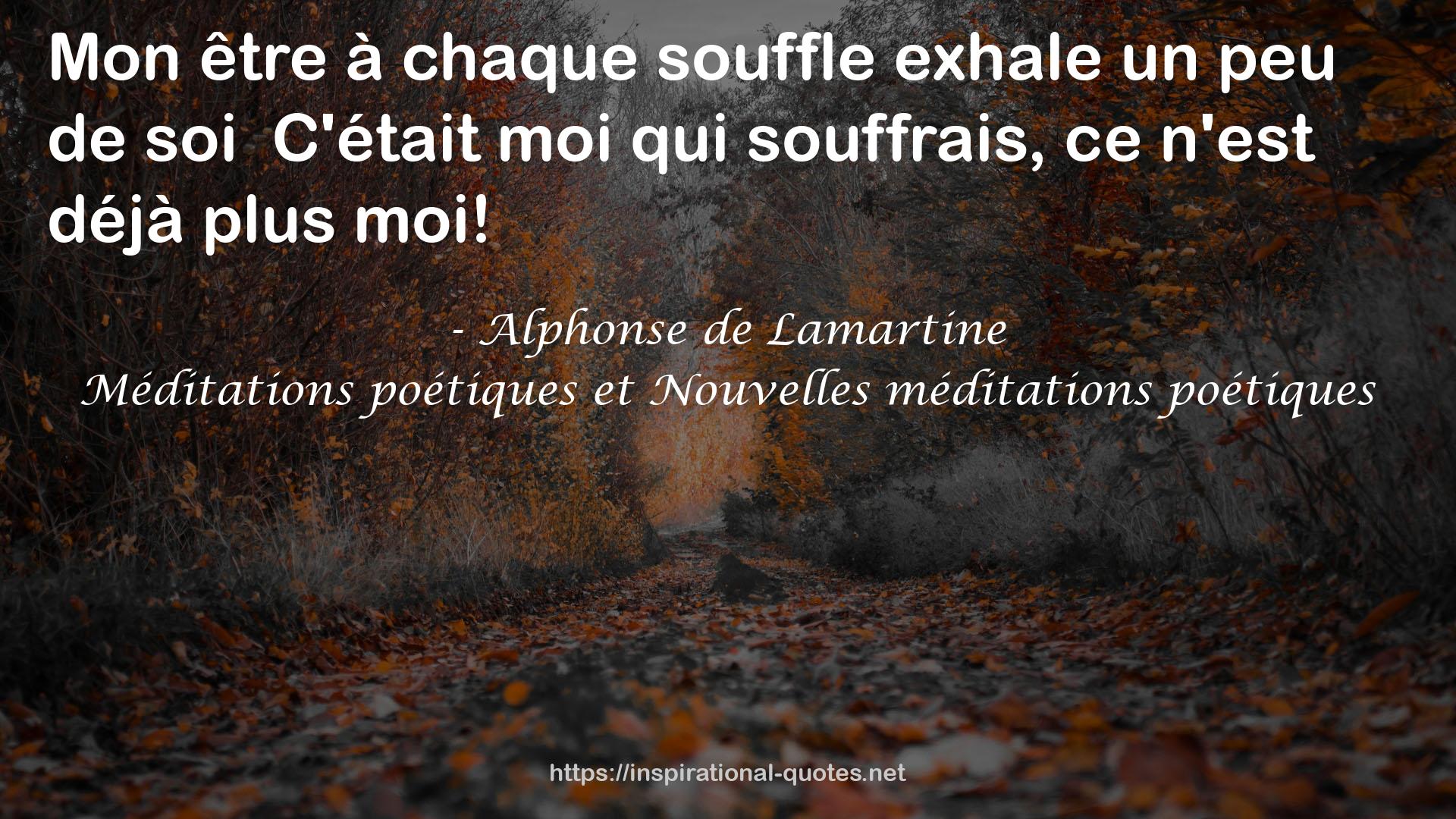 Méditations poétiques et Nouvelles méditations poétiques QUOTES