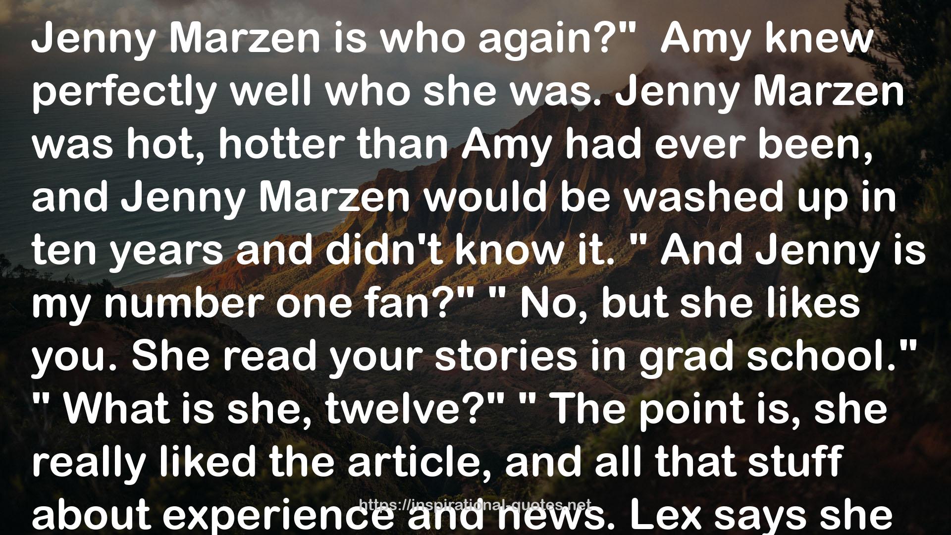 Jenny Marzen  QUOTES