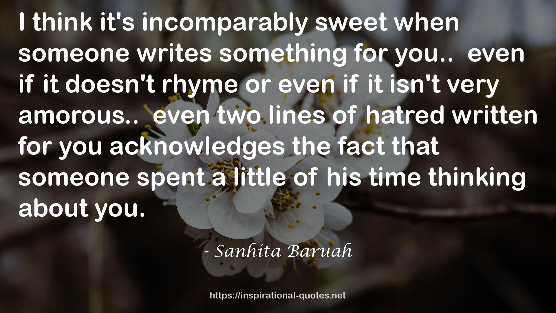 Sanhita Baruah QUOTES