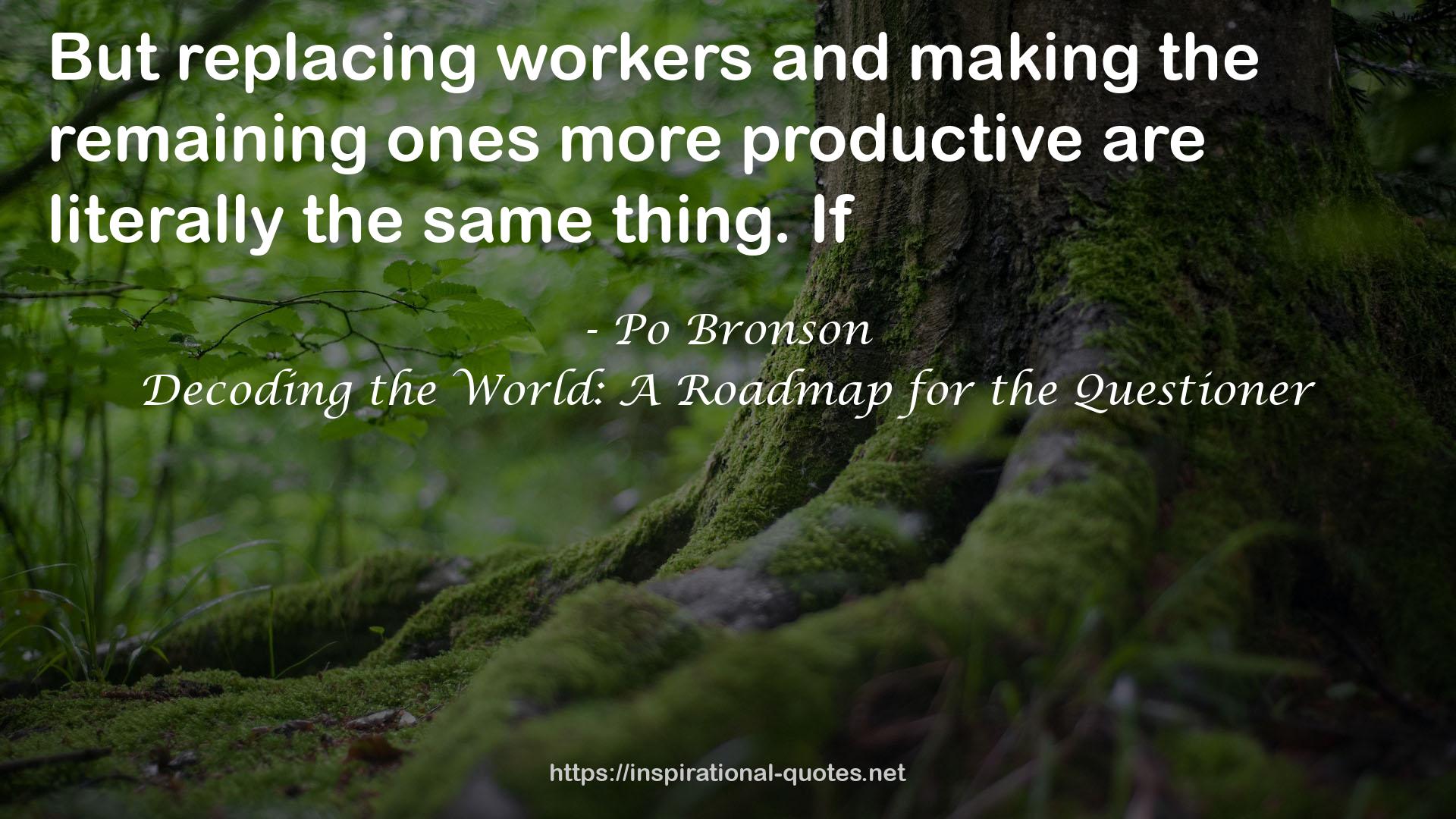Decoding the World: A Roadmap for the Questioner QUOTES
