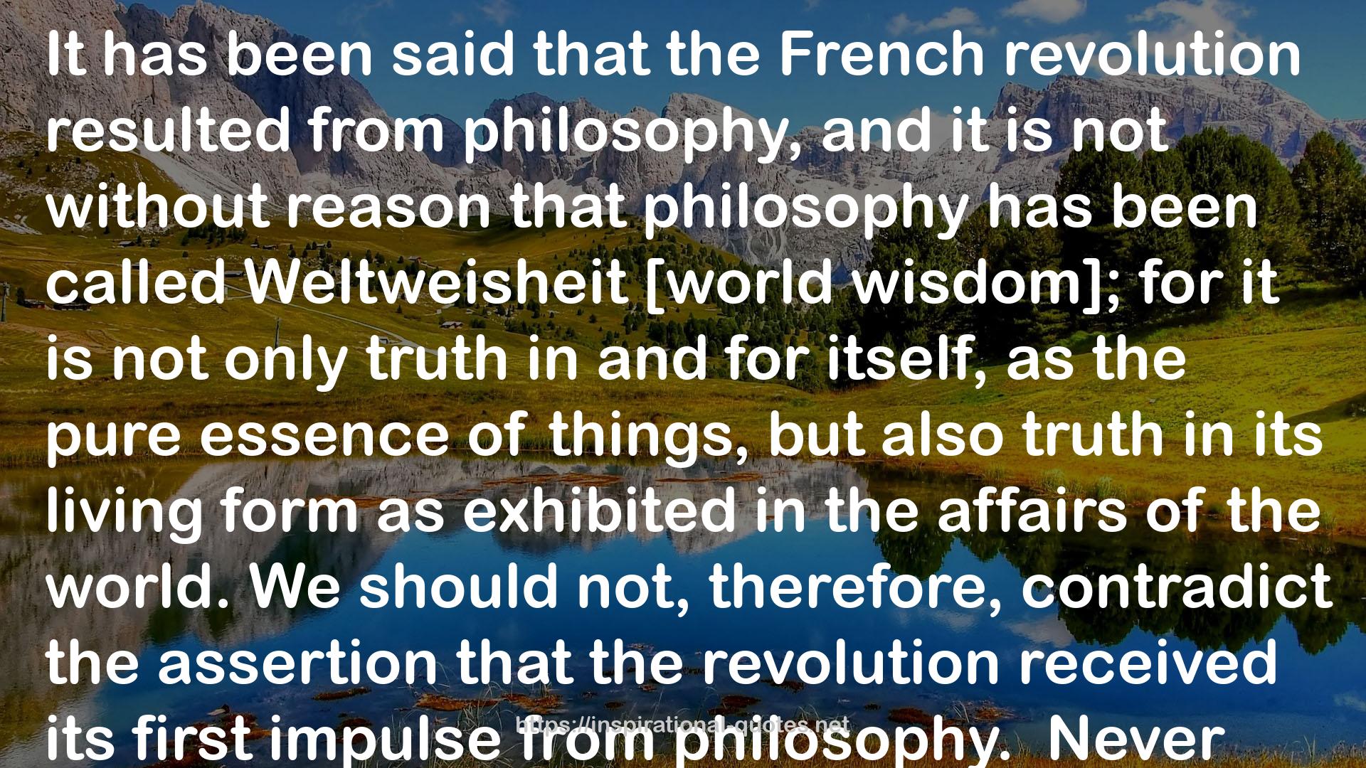 Lectures on the Philosophy of World History QUOTES