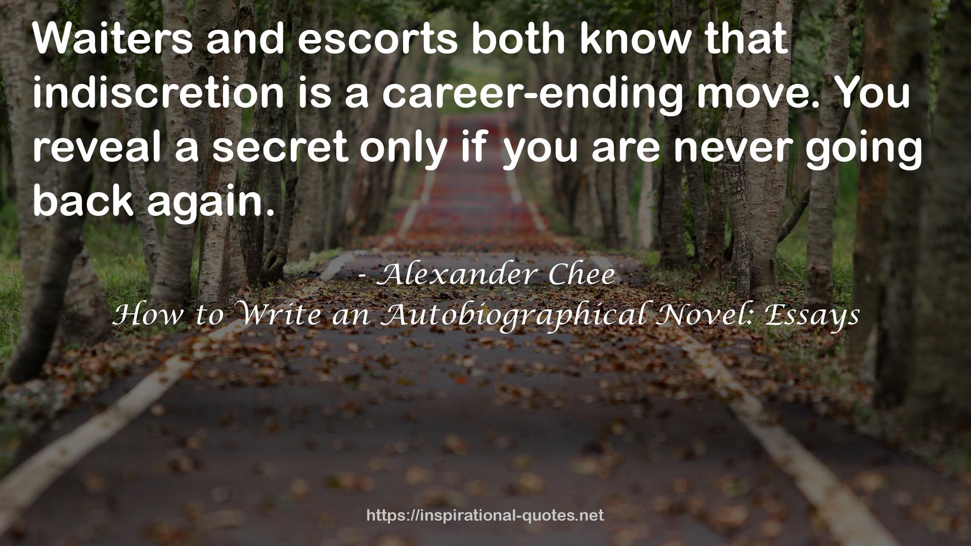 How to Write an Autobiographical Novel: Essays QUOTES