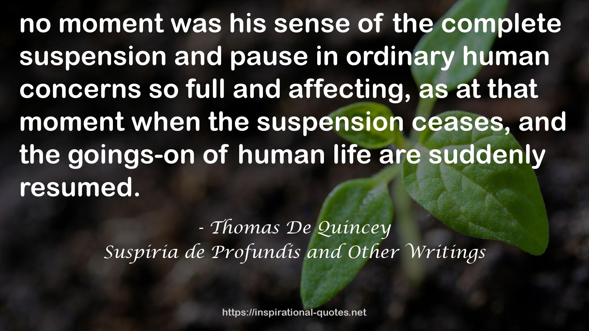 Thomas De Quincey QUOTES