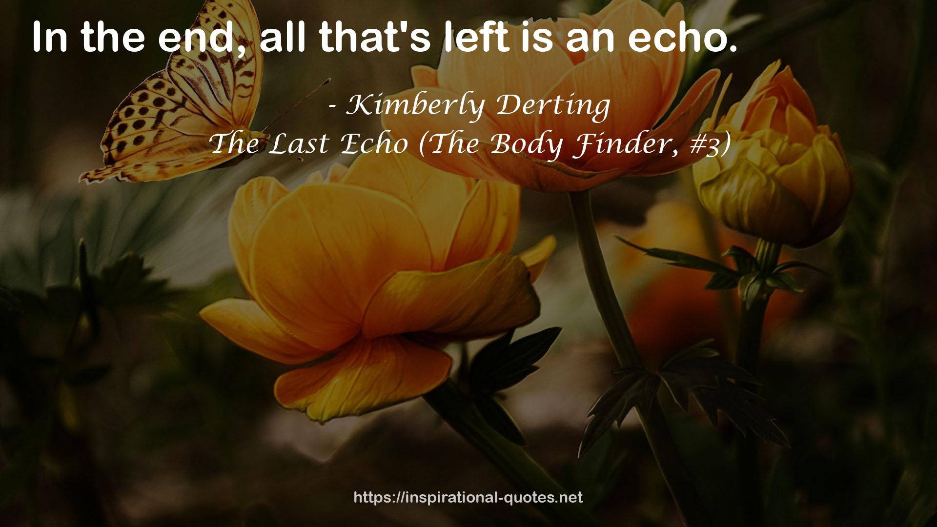 The Last Echo (The Body Finder, #3) QUOTES