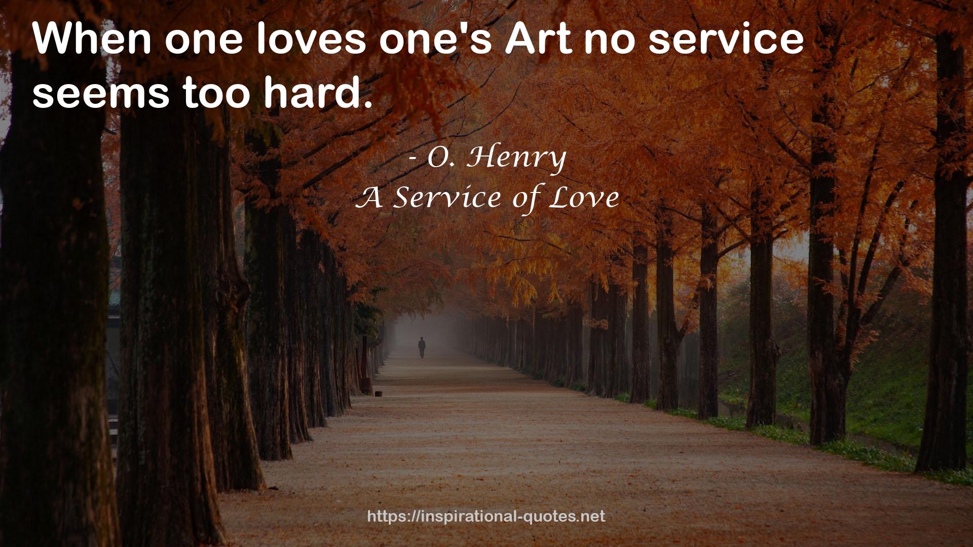 A Service of Love QUOTES