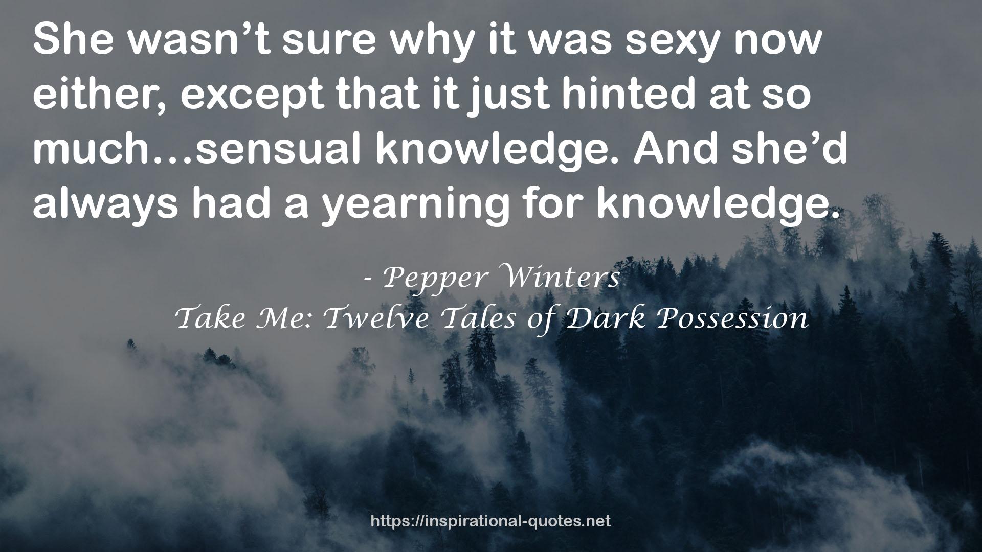 Take Me: Twelve Tales of Dark Possession QUOTES