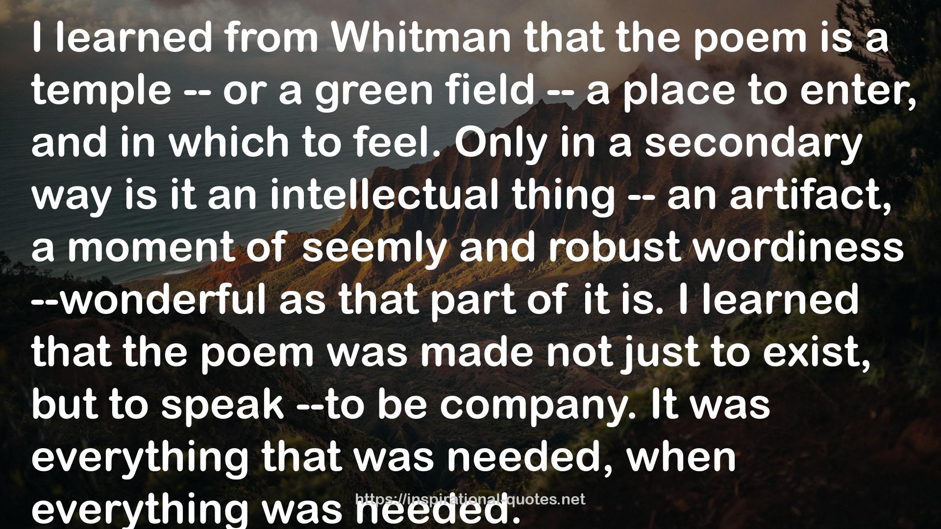 Whitman  QUOTES