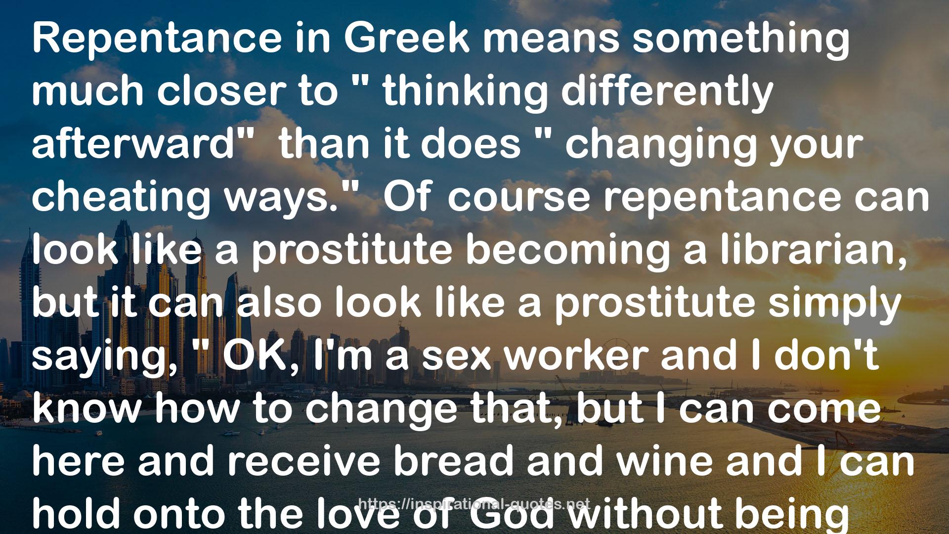 A sex worker  QUOTES