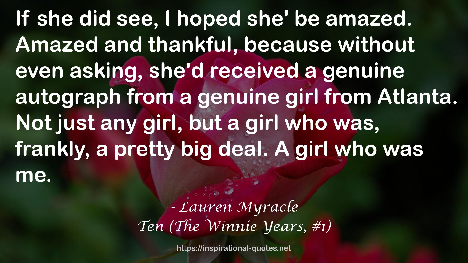 Ten (The Winnie Years, #1) QUOTES
