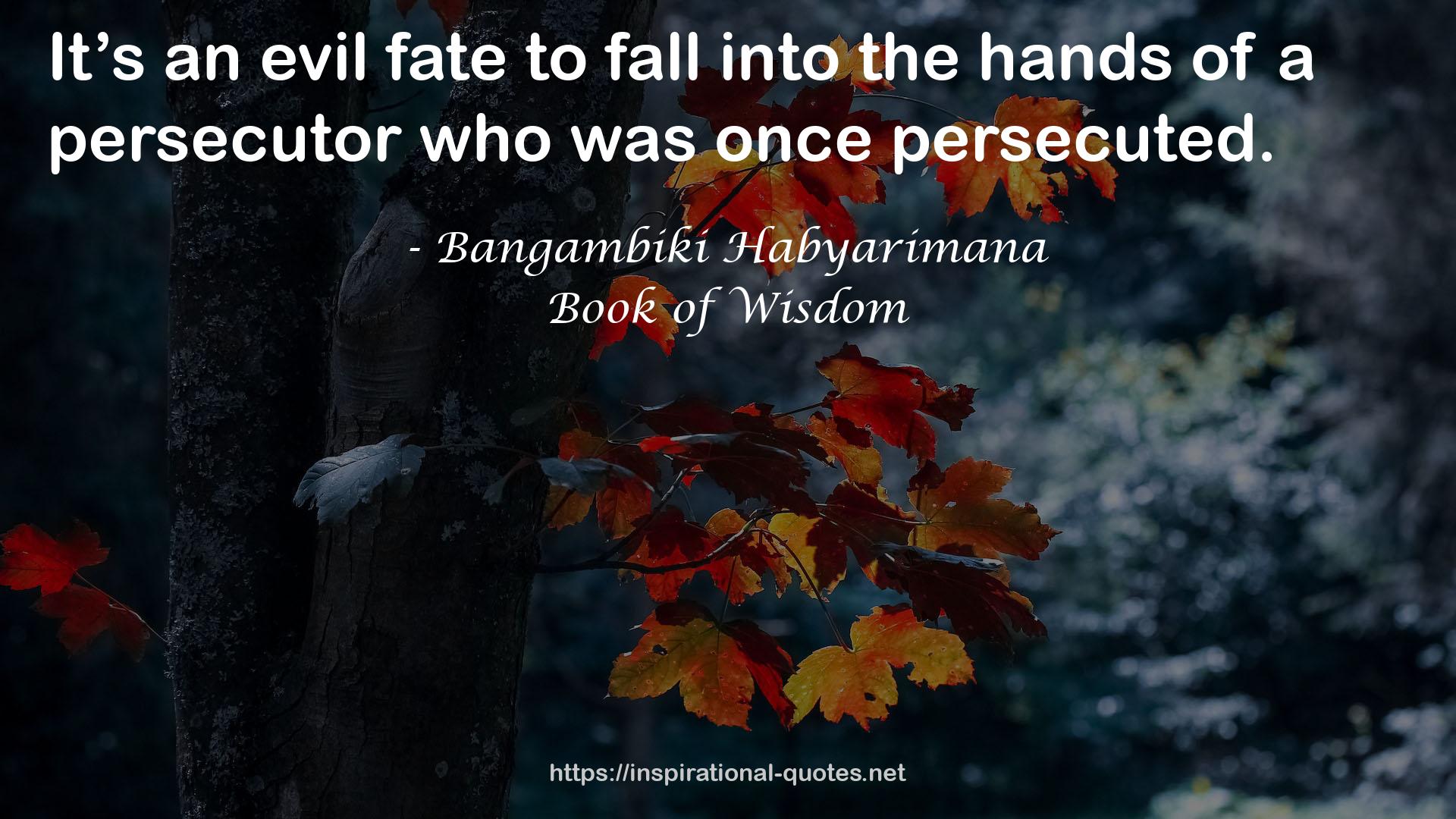 an evil fate  QUOTES