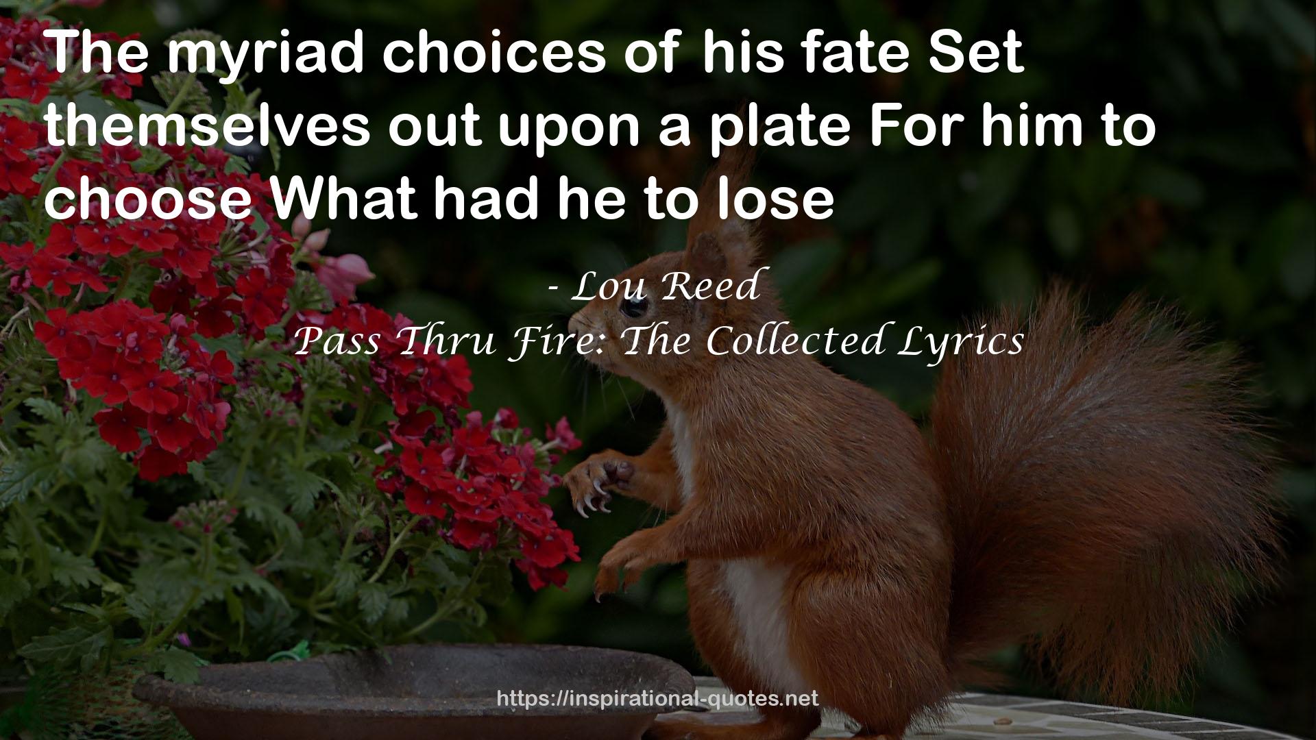 Pass Thru Fire: The Collected Lyrics QUOTES