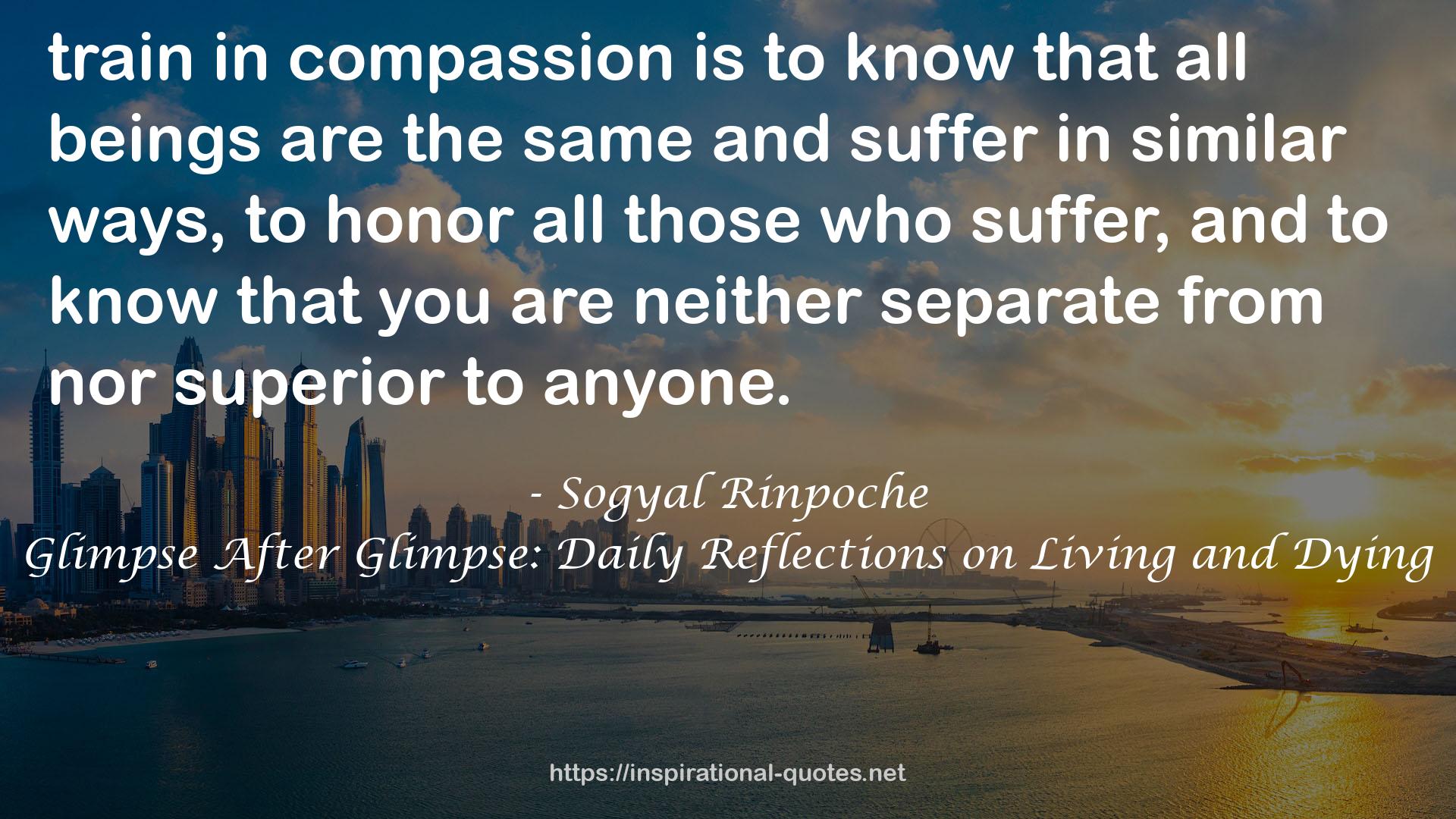 Glimpse After Glimpse: Daily Reflections on Living and Dying QUOTES