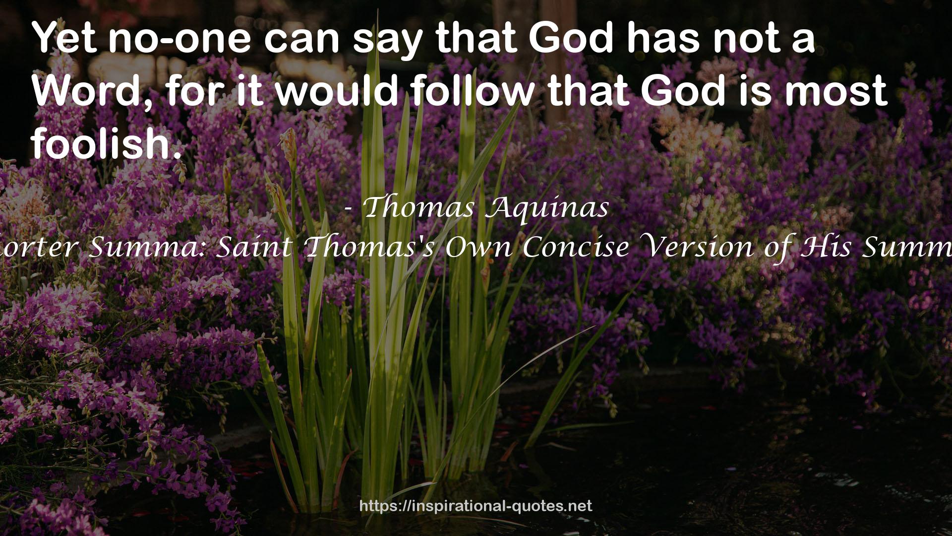 Thomas Aquinas QUOTES