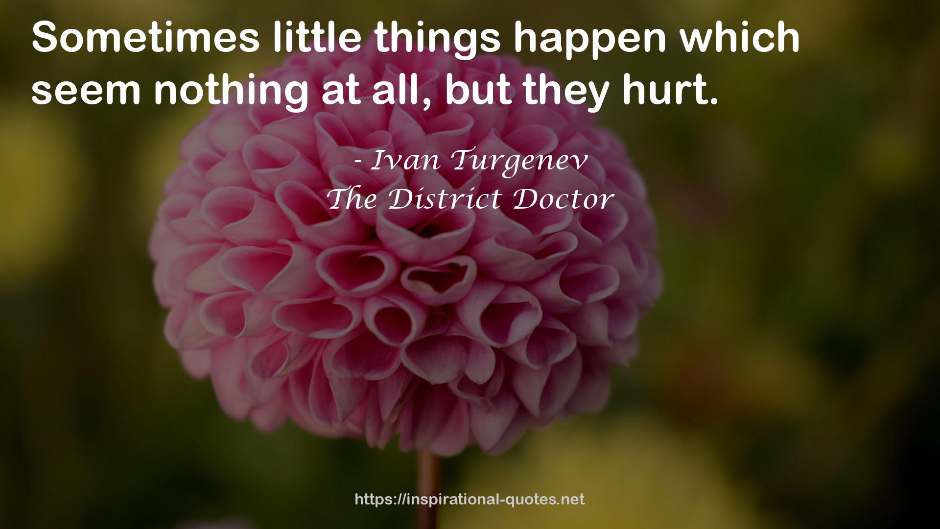 The District Doctor QUOTES