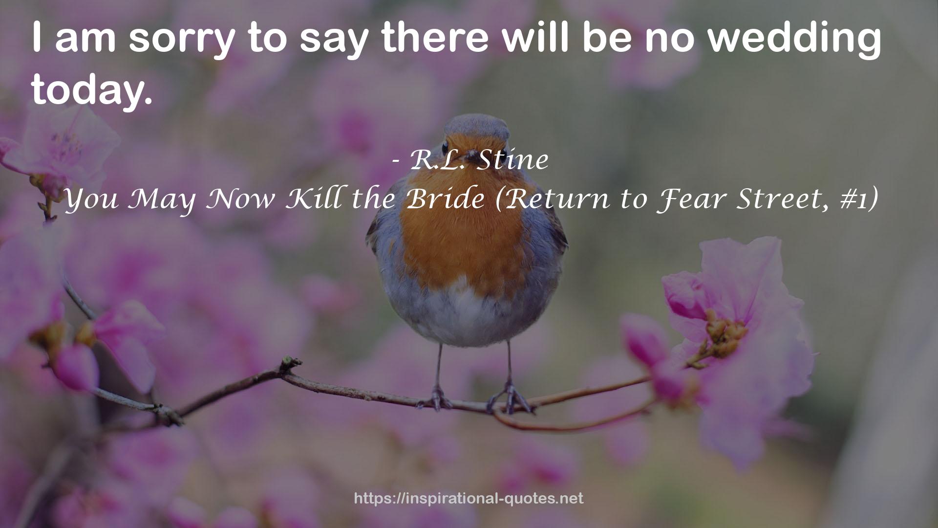 You May Now Kill the Bride (Return to Fear Street, #1) QUOTES