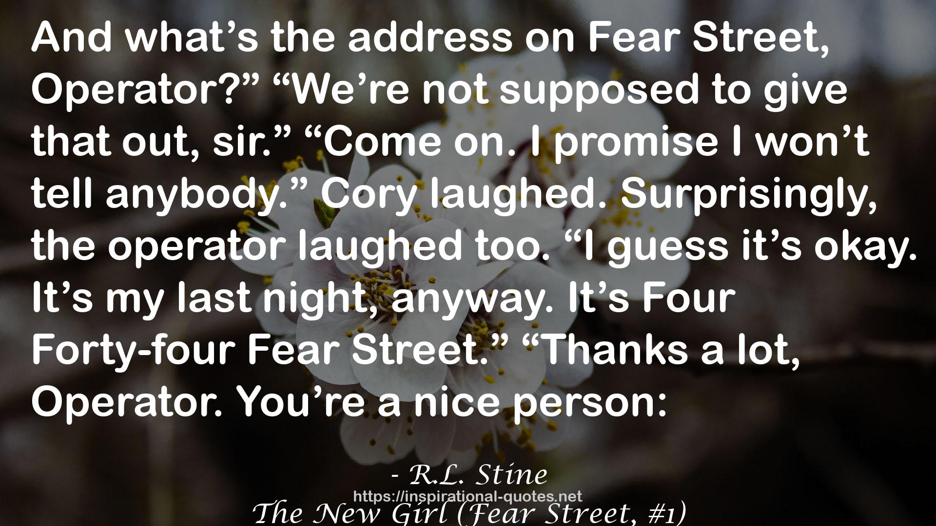 The New Girl (Fear Street, #1) QUOTES