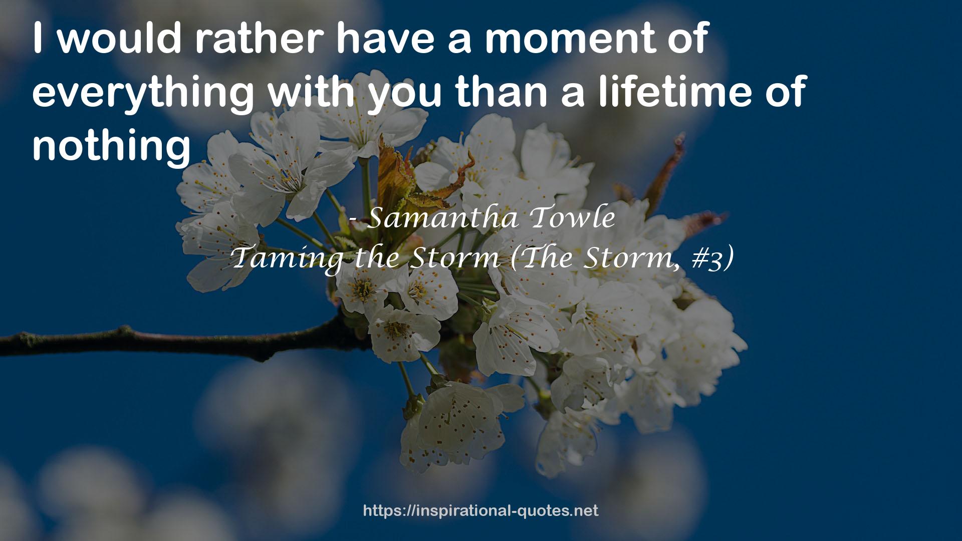 Taming the Storm (The Storm, #3) QUOTES