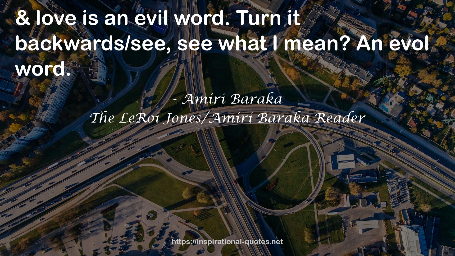 The LeRoi Jones/Amiri Baraka Reader QUOTES