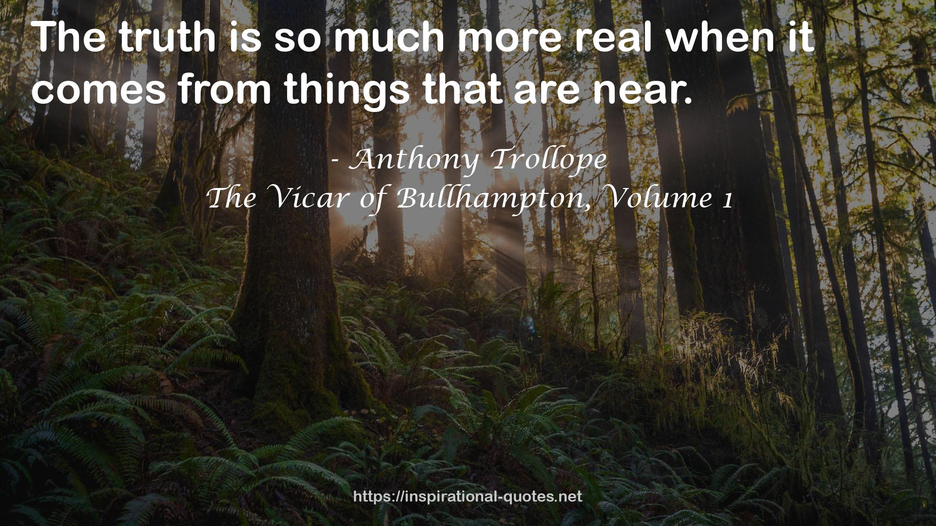 The Vicar of Bullhampton, Volume 1 QUOTES