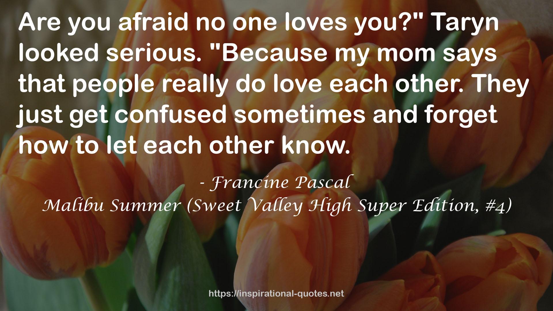 Malibu Summer (Sweet Valley High Super Edition, #4) QUOTES