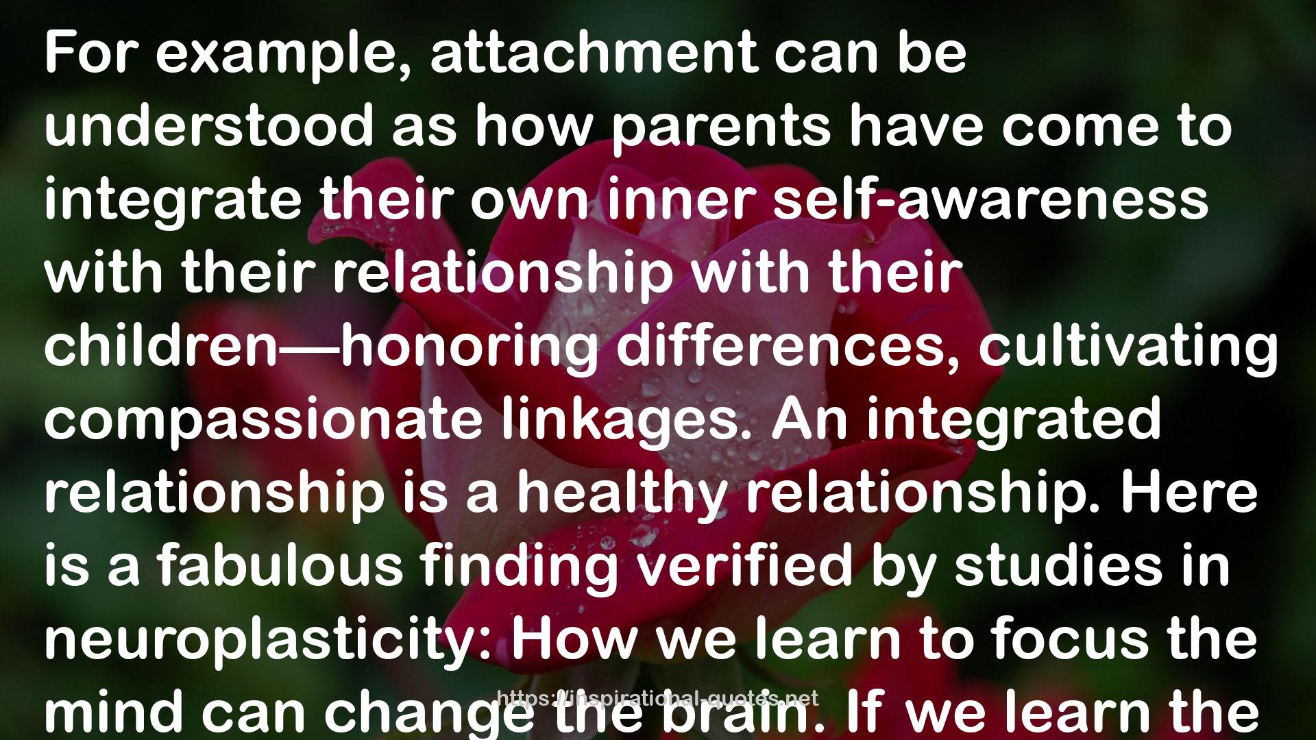 The Developing Mind: How Relationships and the Brain Interact to Shape Who We Are QUOTES