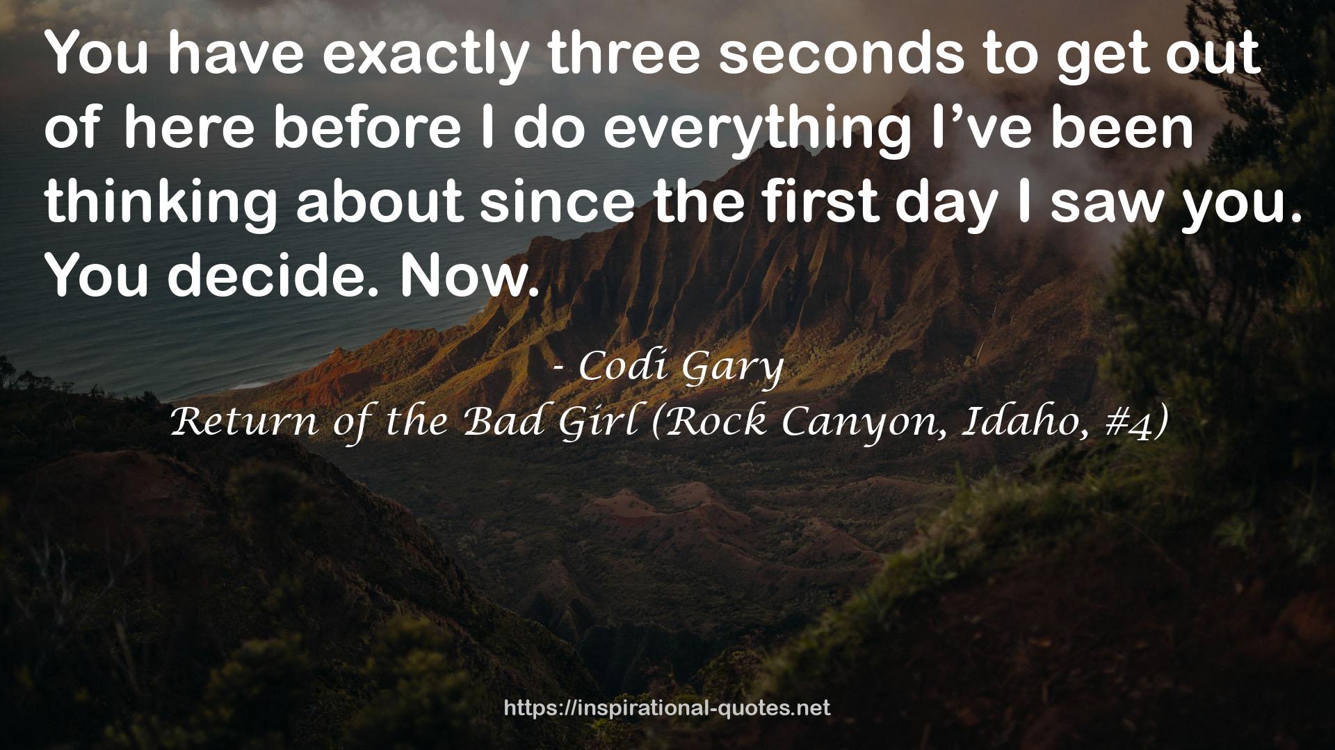 Return of the Bad Girl (Rock Canyon, Idaho, #4) QUOTES
