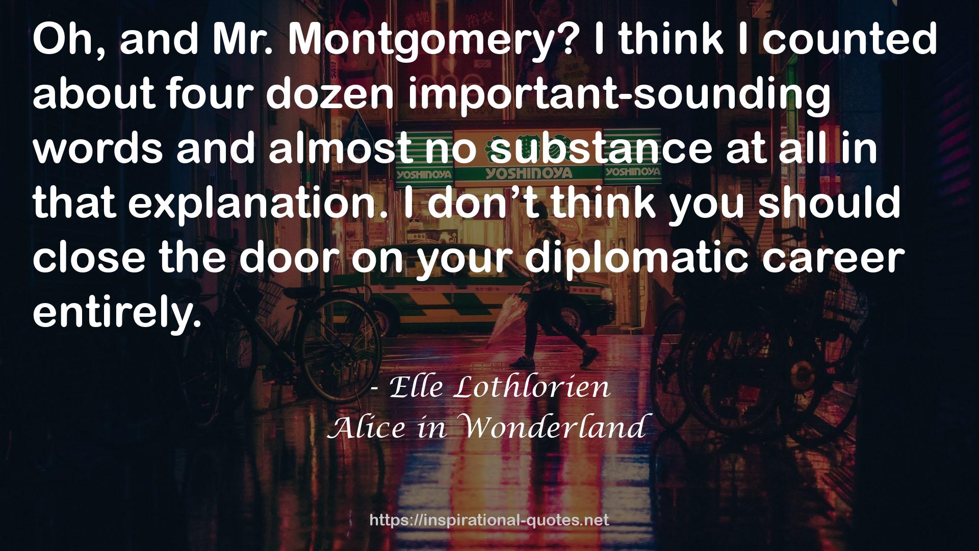 your diplomatic career  QUOTES