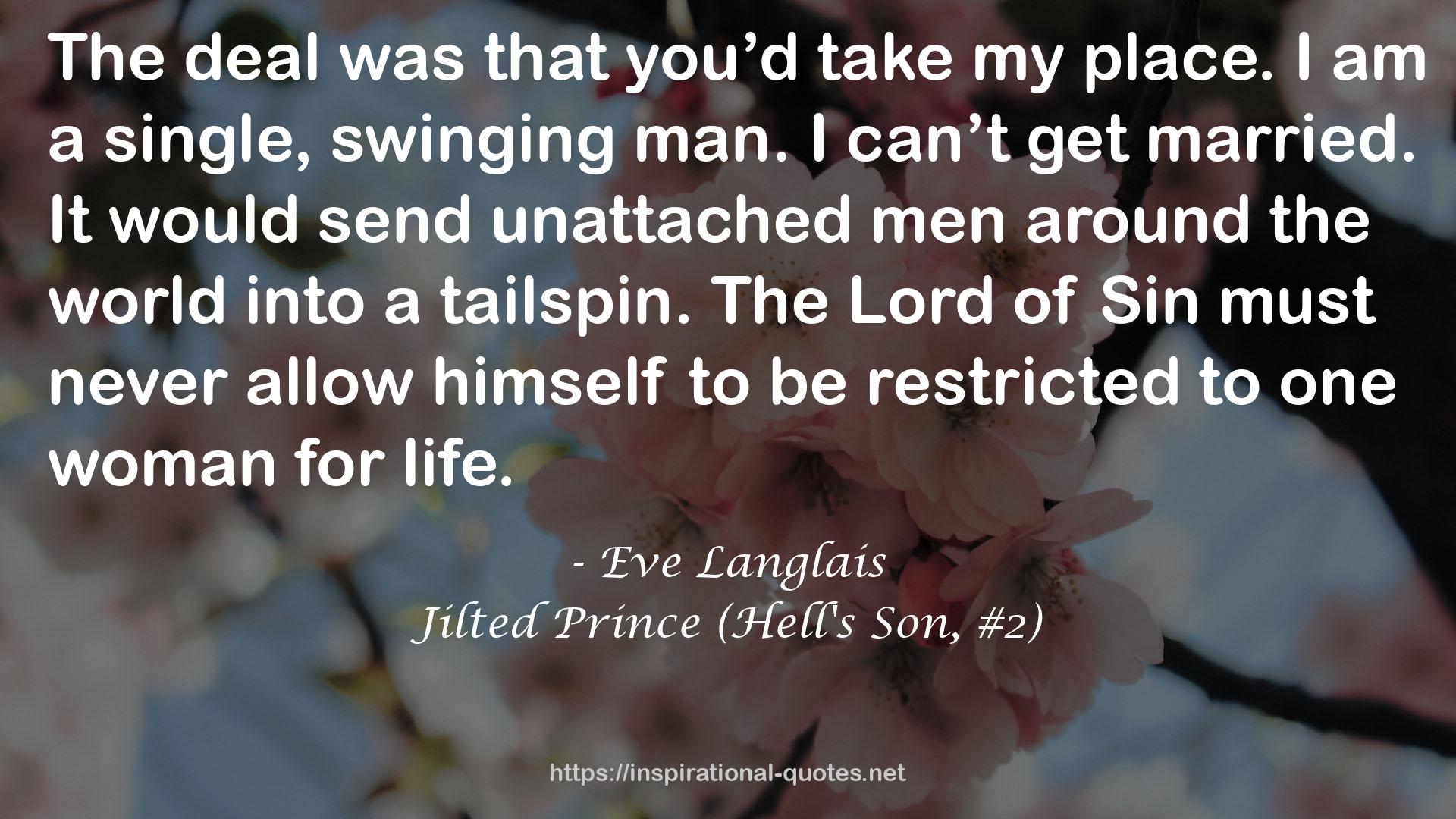 Jilted Prince (Hell's Son, #2) QUOTES