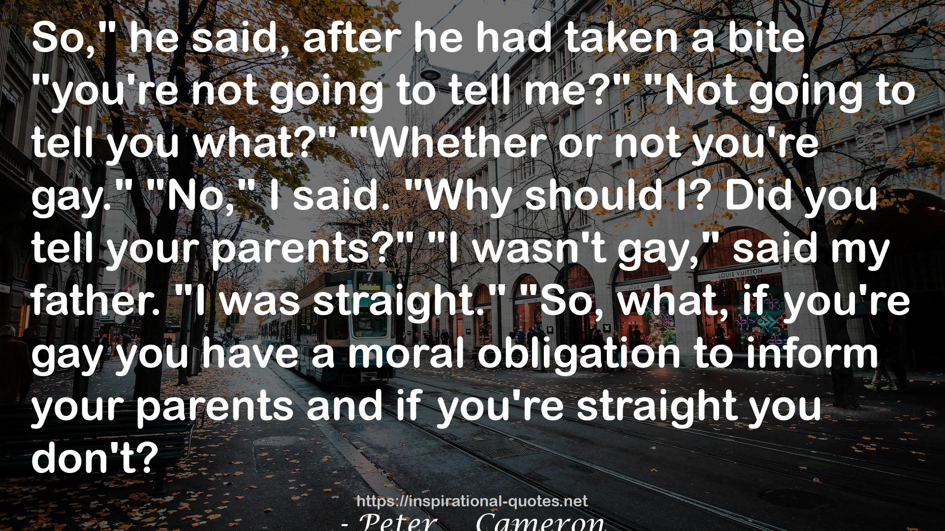 Peter    Cameron QUOTES