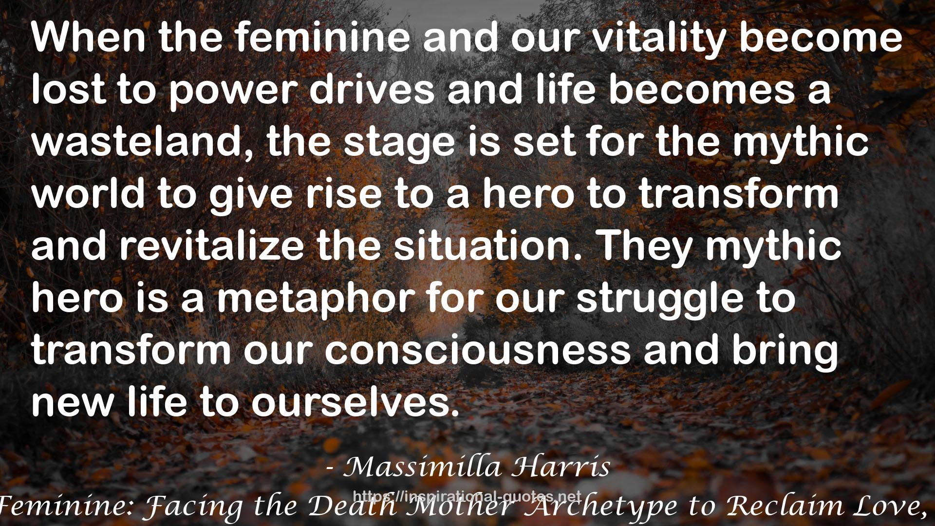 Into the Heart of the Feminine: Facing the Death Mother Archetype to Reclaim Love, Strength, and Vitality QUOTES