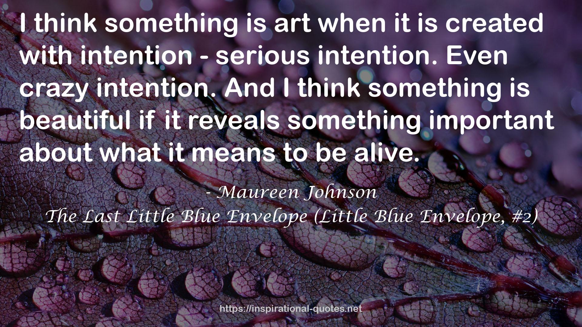 The Last Little Blue Envelope (Little Blue Envelope, #2) QUOTES