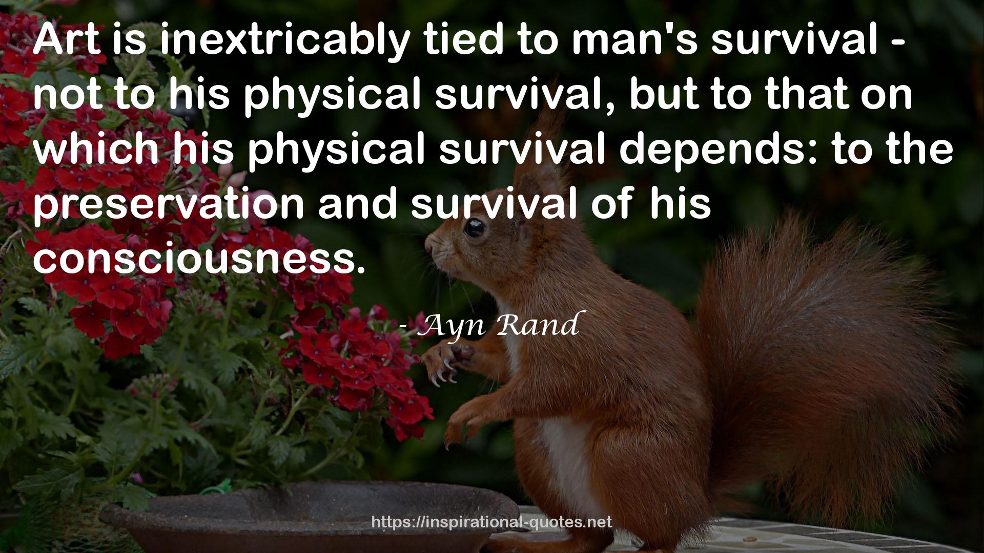 man's survival  QUOTES