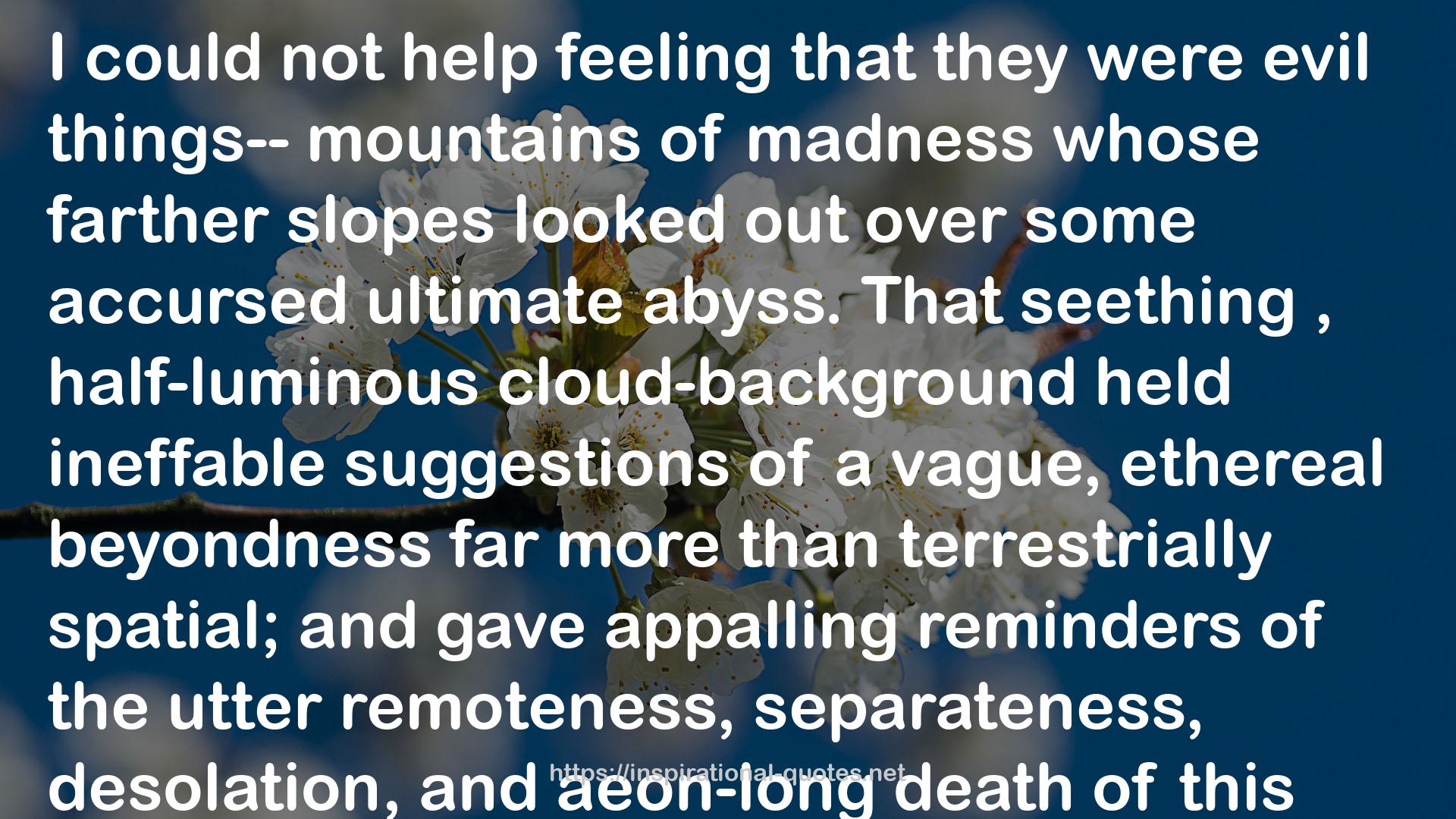 At the Mountains of Madness QUOTES