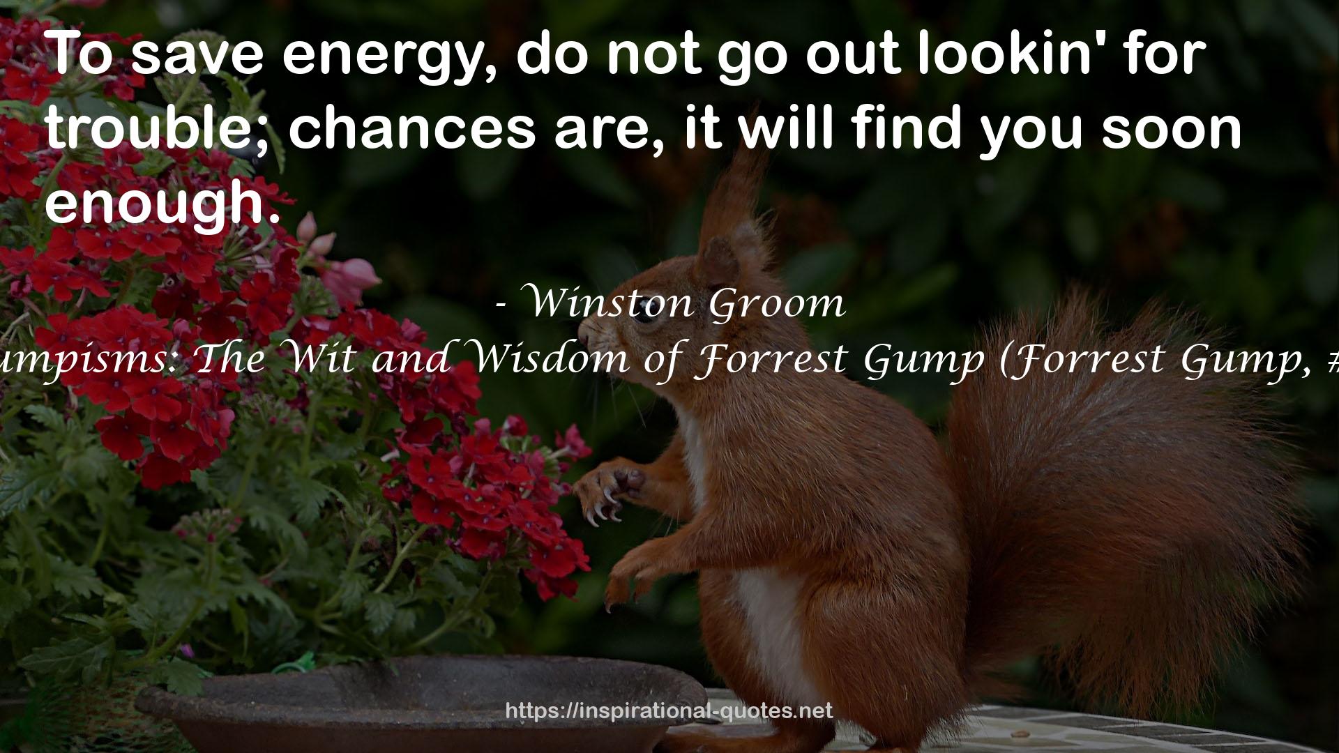 Gumpisms: The Wit and Wisdom of Forrest Gump (Forrest Gump, #3) QUOTES
