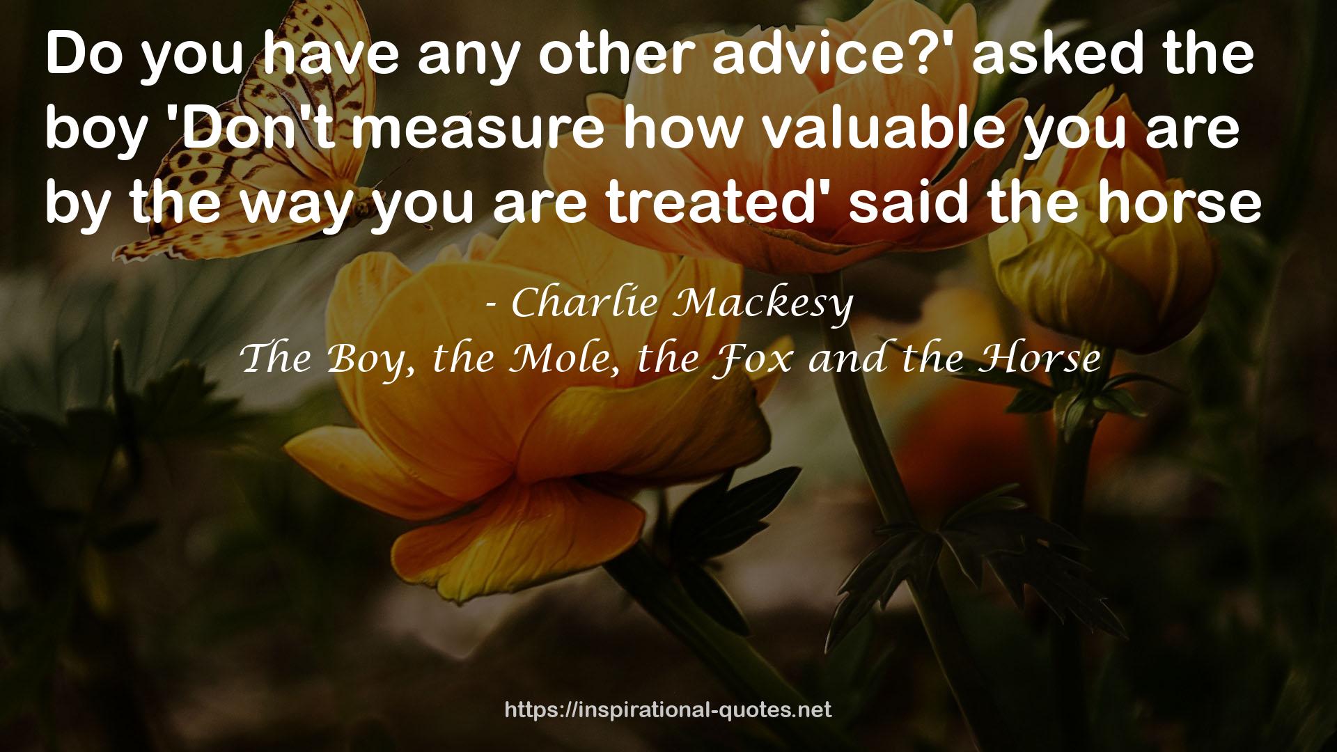 The Boy, the Mole, the Fox and the Horse QUOTES