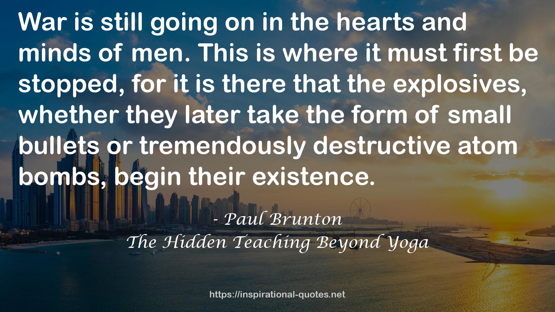 The Hidden Teaching Beyond Yoga QUOTES