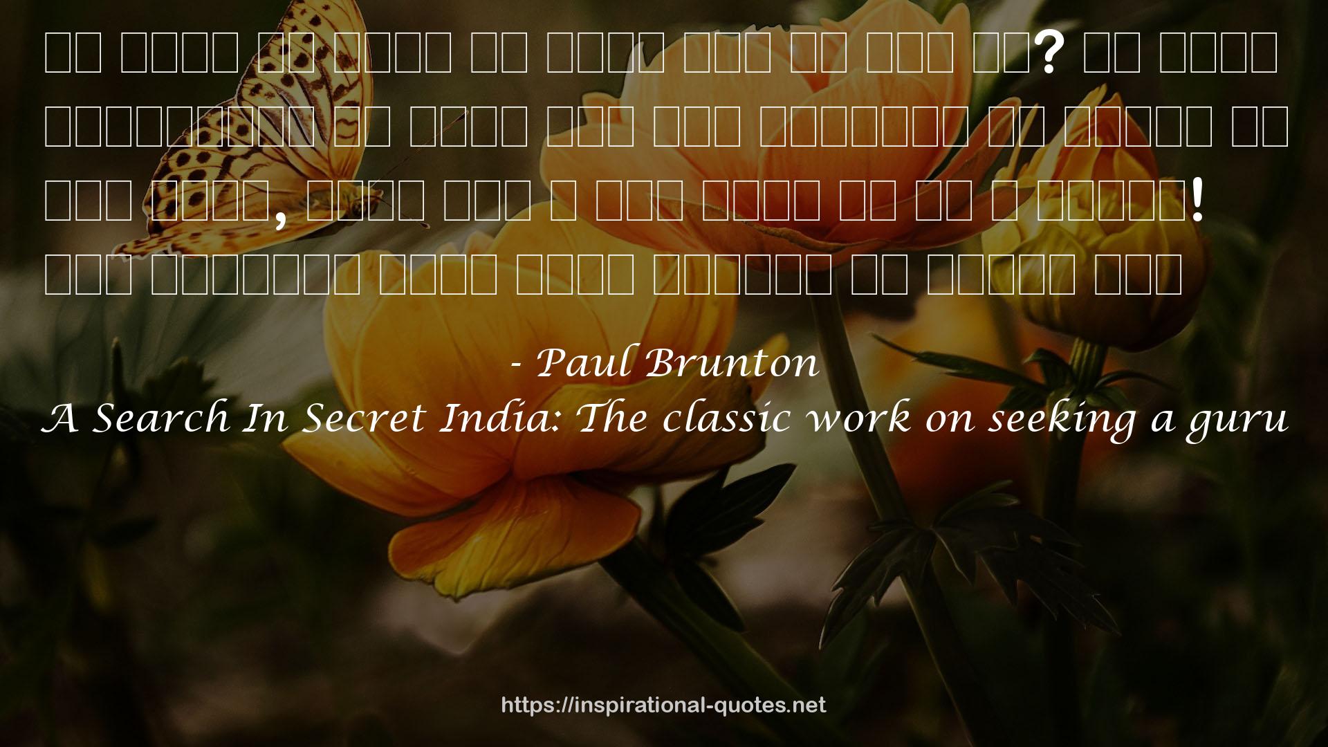 Paul Brunton QUOTES