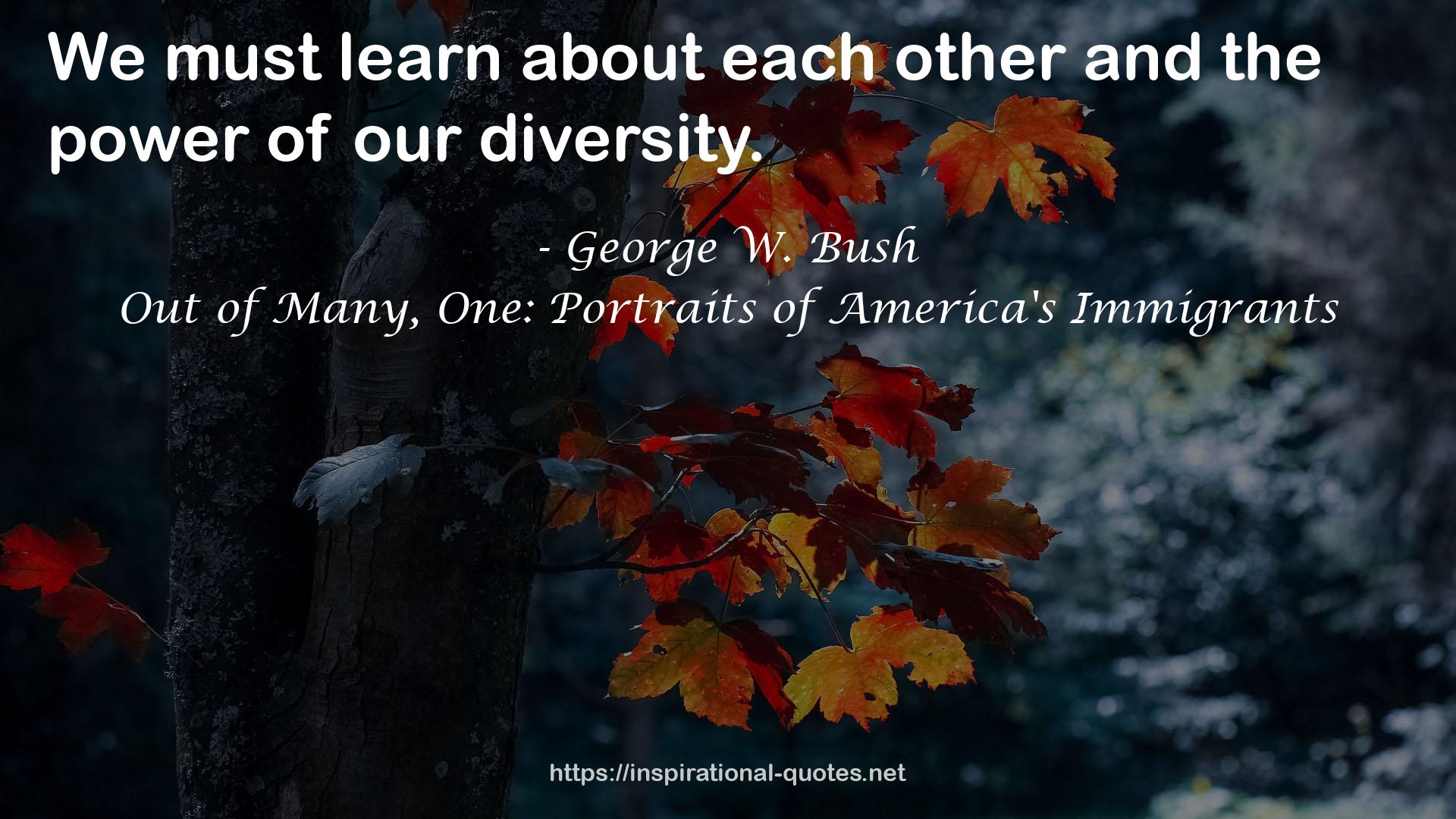 Out of Many, One: Portraits of America's Immigrants QUOTES