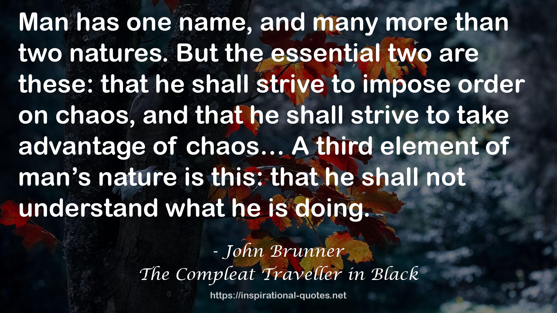 The Compleat Traveller in Black QUOTES