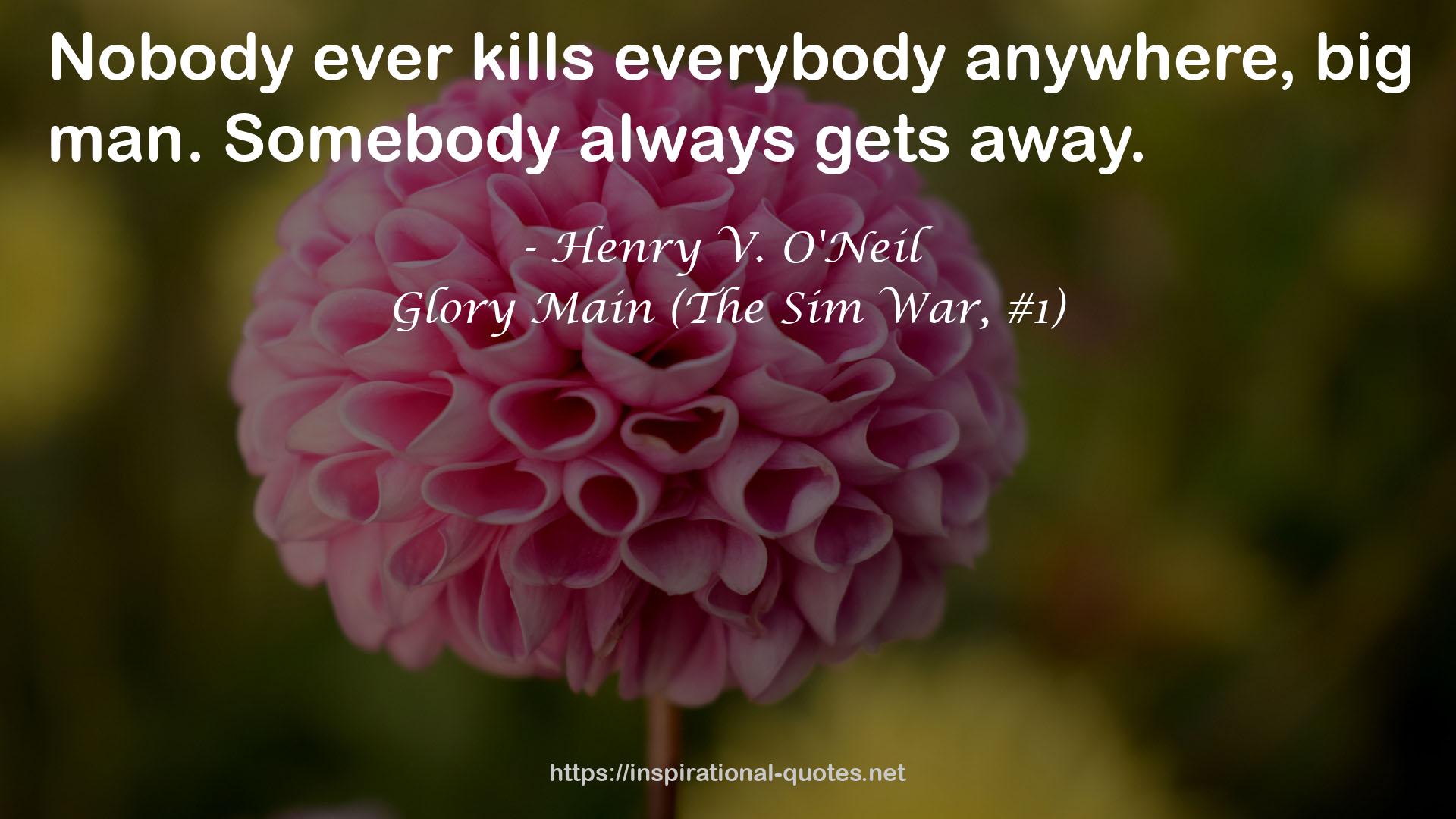 Glory Main (The Sim War, #1) QUOTES