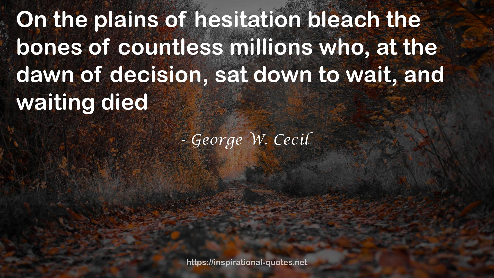 George W. Cecil QUOTES