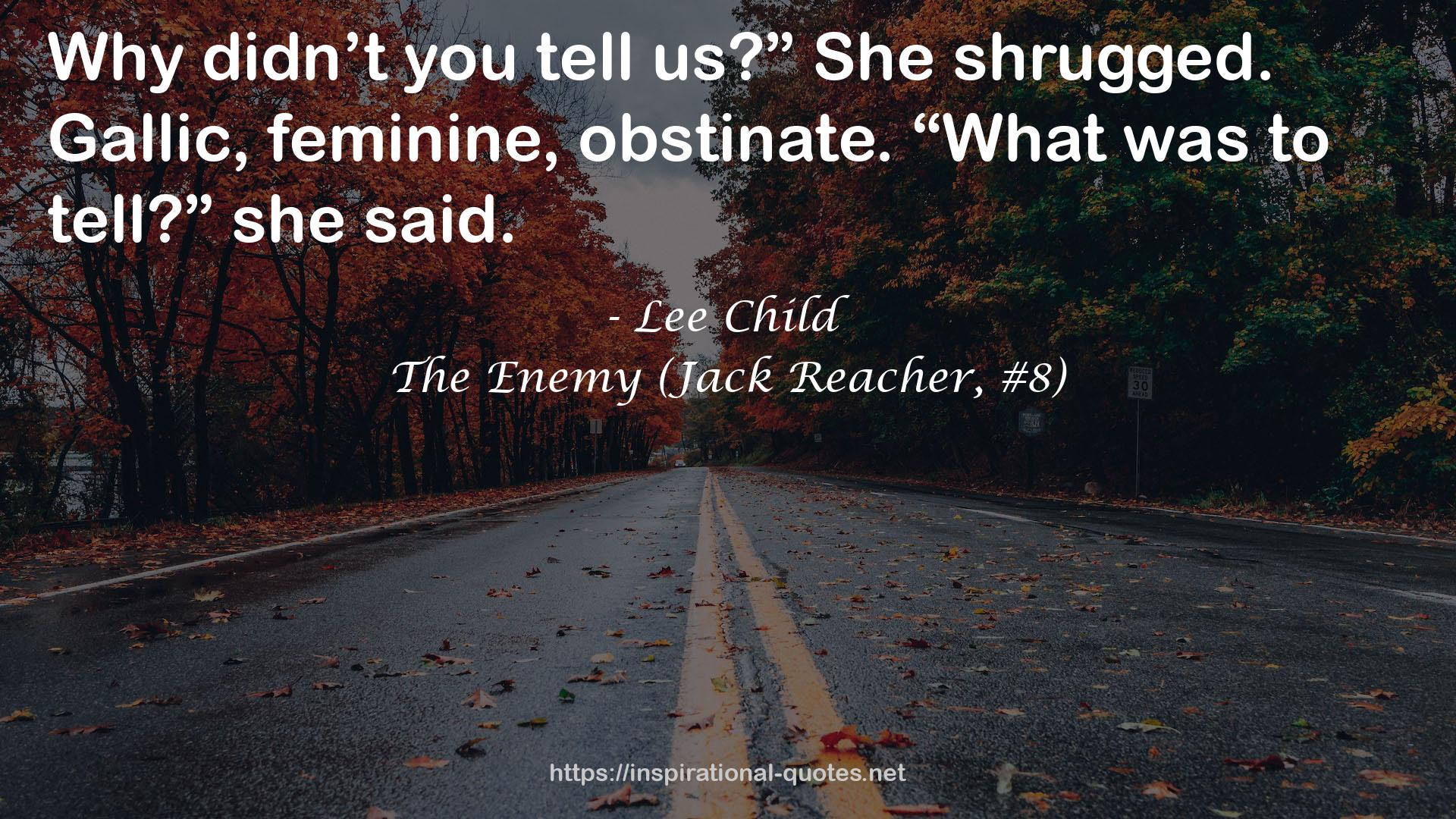 The Enemy (Jack Reacher, #8) QUOTES