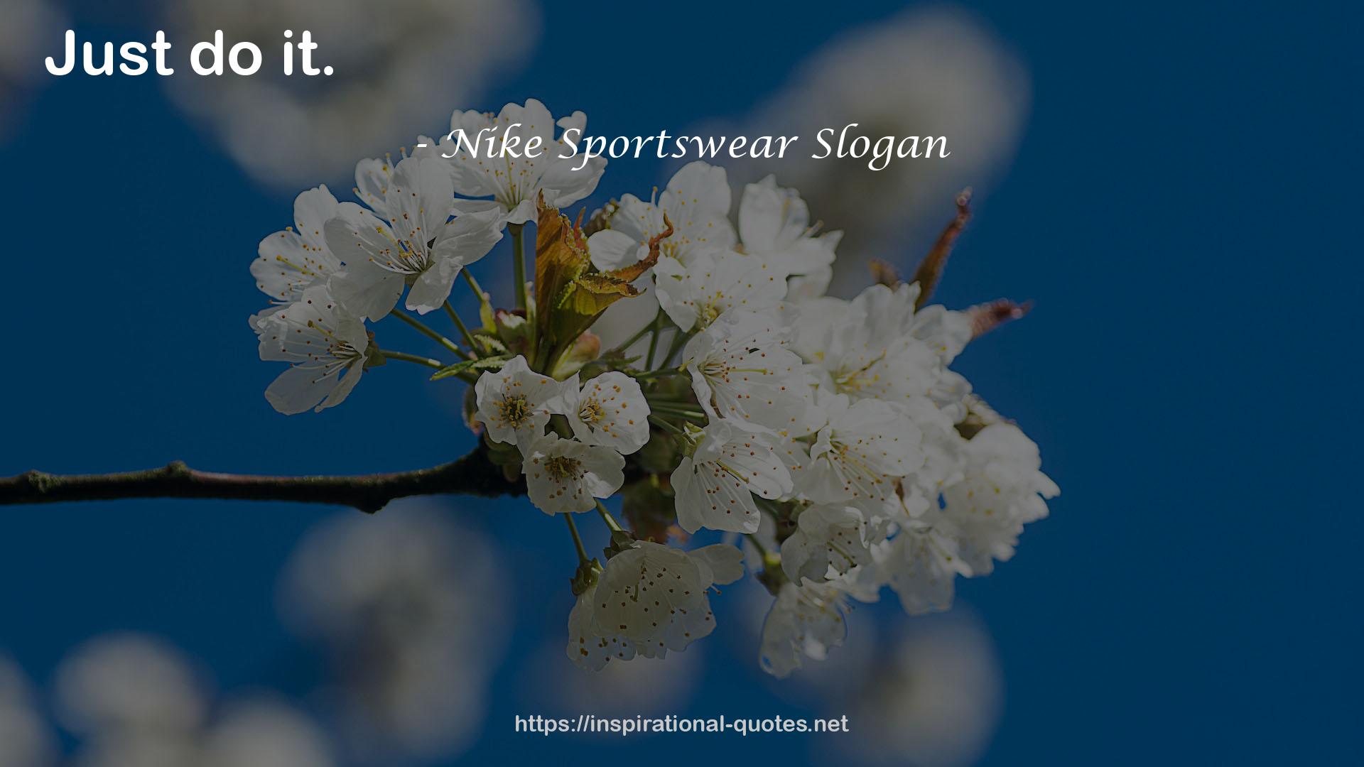 Nike Sportswear Slogan QUOTES