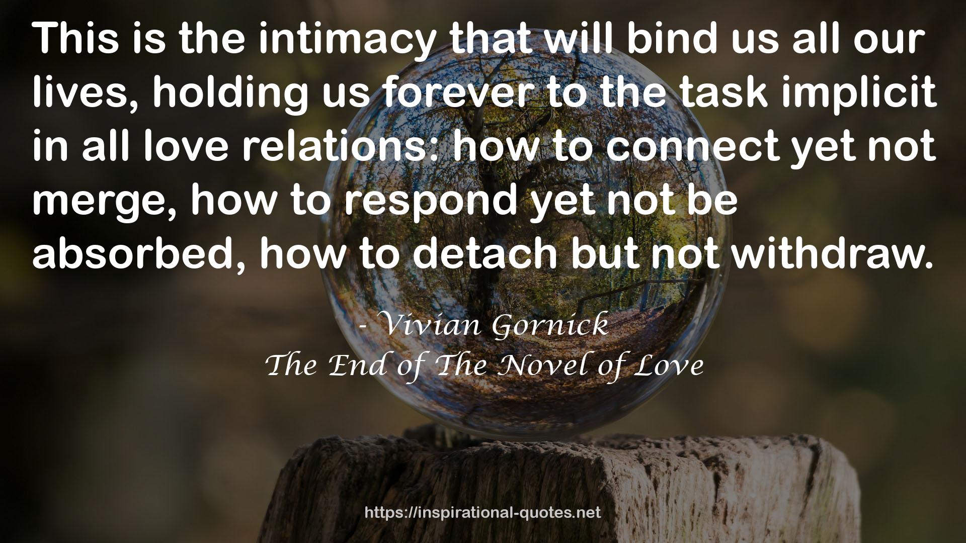 The End of The Novel of Love QUOTES