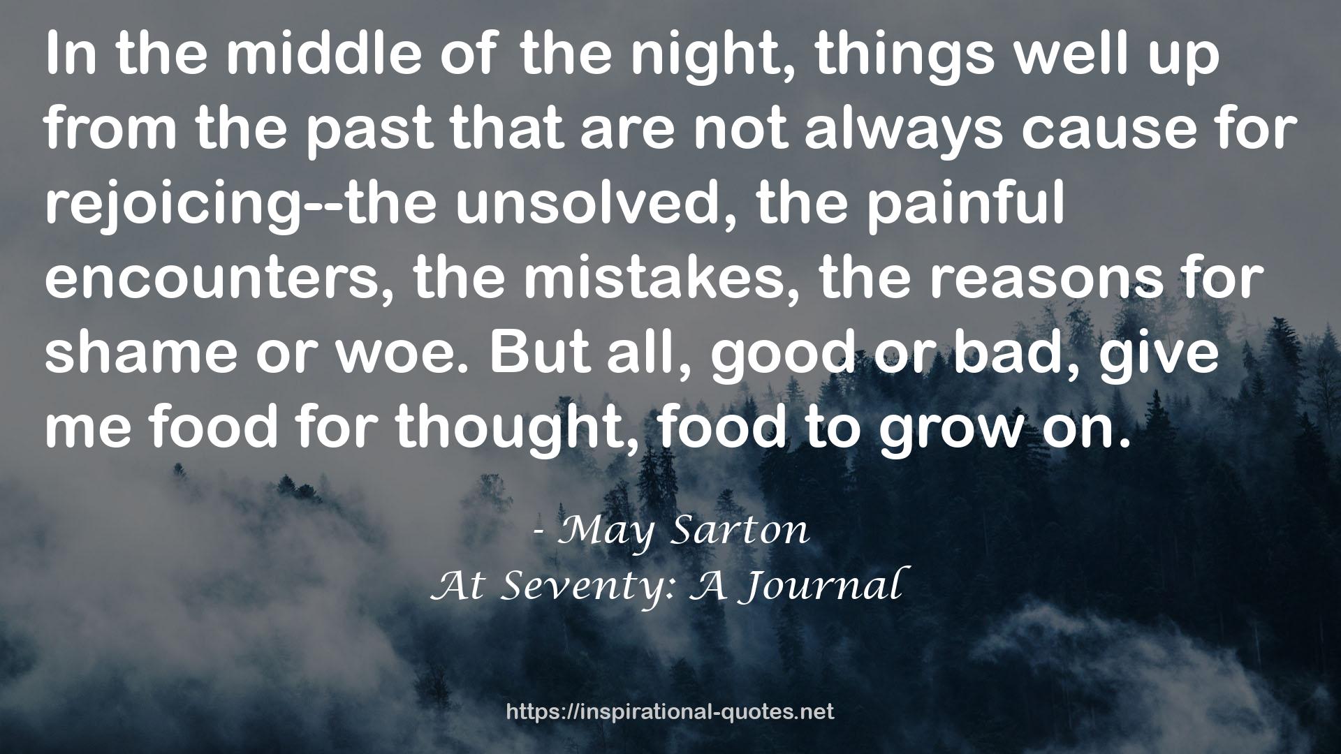 At Seventy: A Journal QUOTES