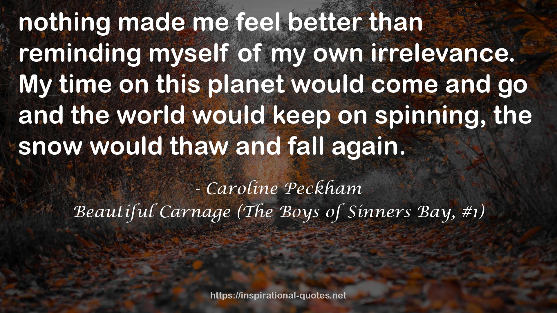 Beautiful Carnage (The Boys of Sinners Bay, #1) QUOTES