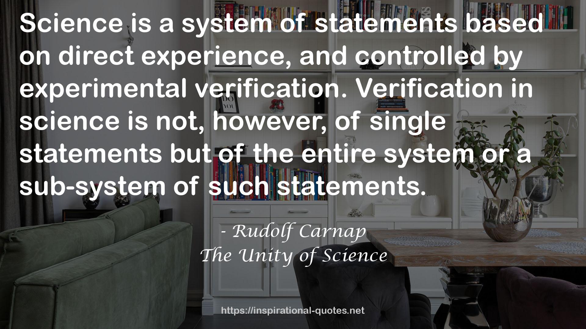 The Unity of Science QUOTES