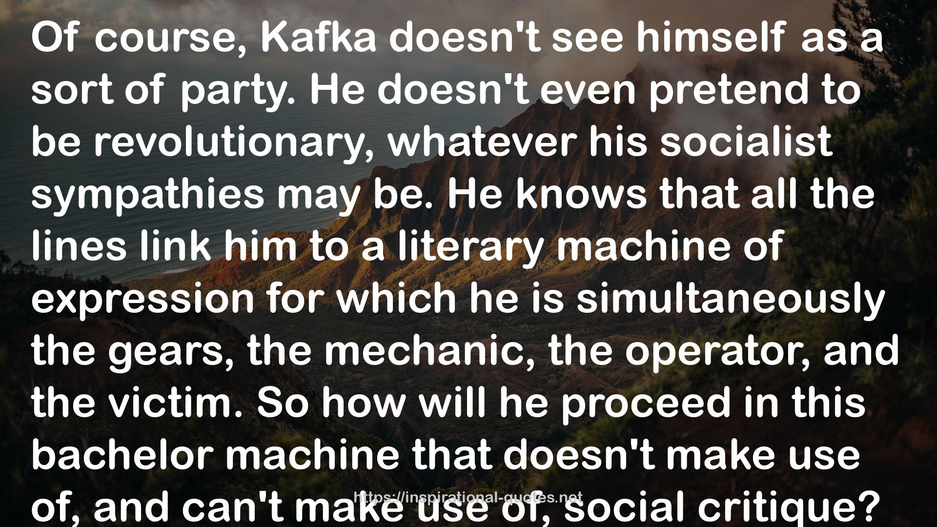 Kafka: Toward a Minor Literature QUOTES