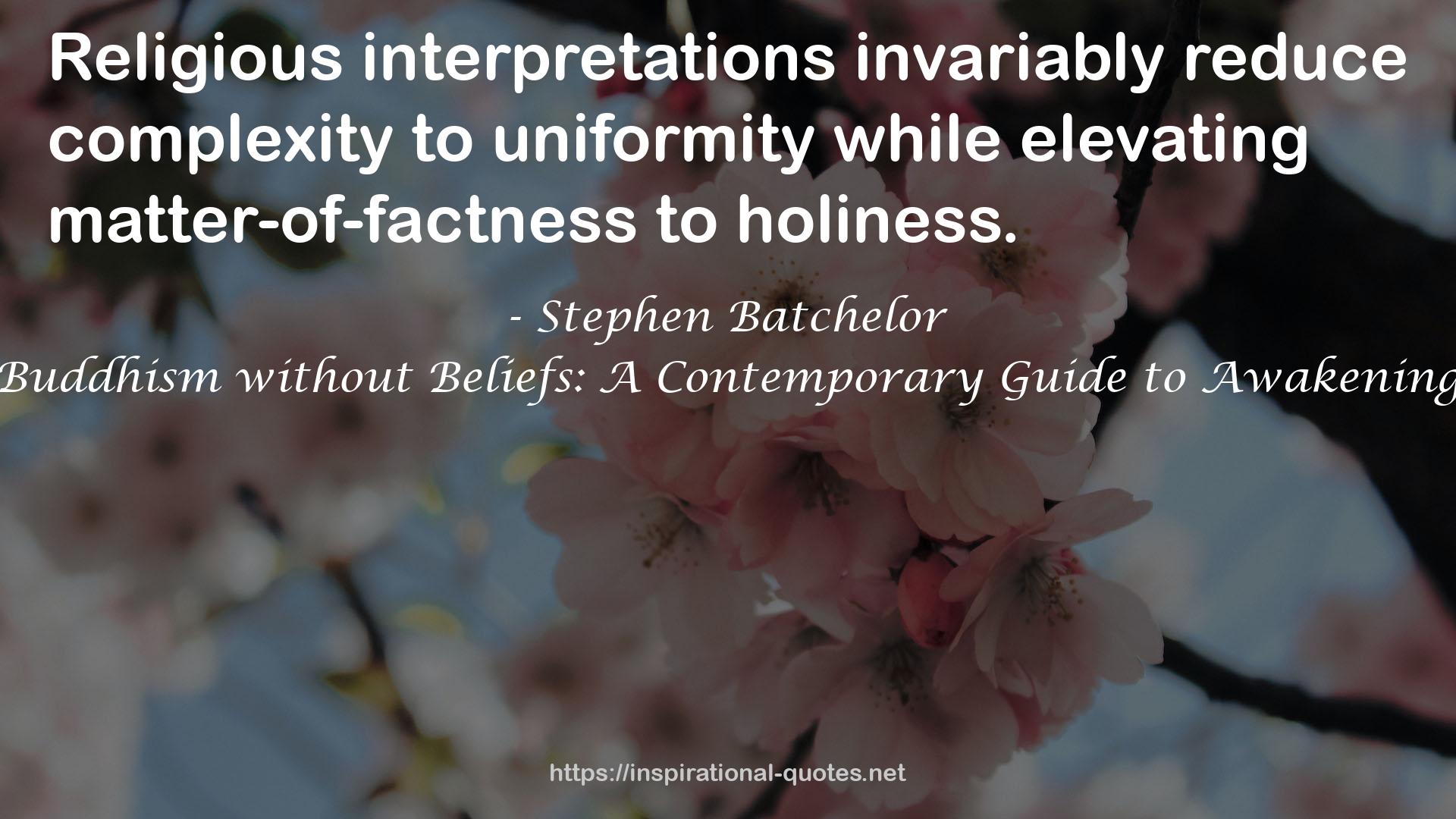 Stephen Batchelor QUOTES